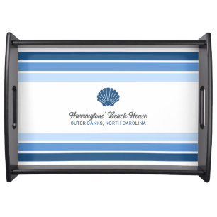 Custom Name & Location Beach House Serving Tray