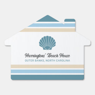 Custom Name & Location Beach House Sign