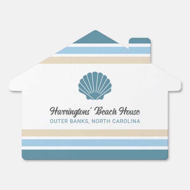 Custom Name & Location Beach House Sign (Front)