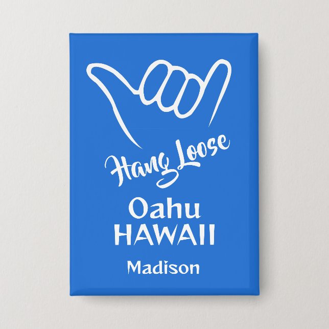 Custom Name, Location & Color Shaka Button (Front)