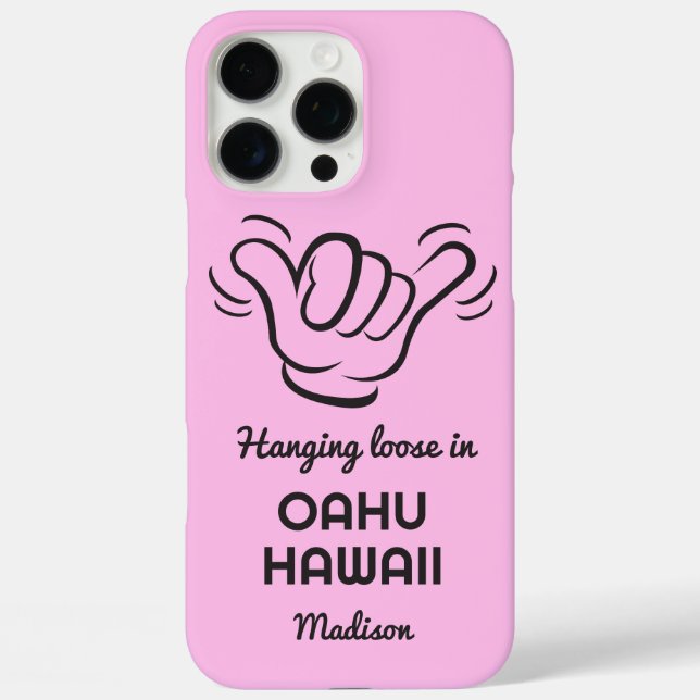 Custom Name, Location & Color Shaka Case-Mate iPhone Case (Back)