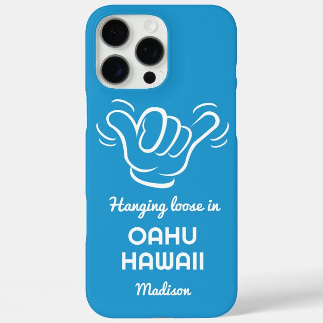 Custom Name, Location & Color Shaka Case-Mate iPhone Case (Back)