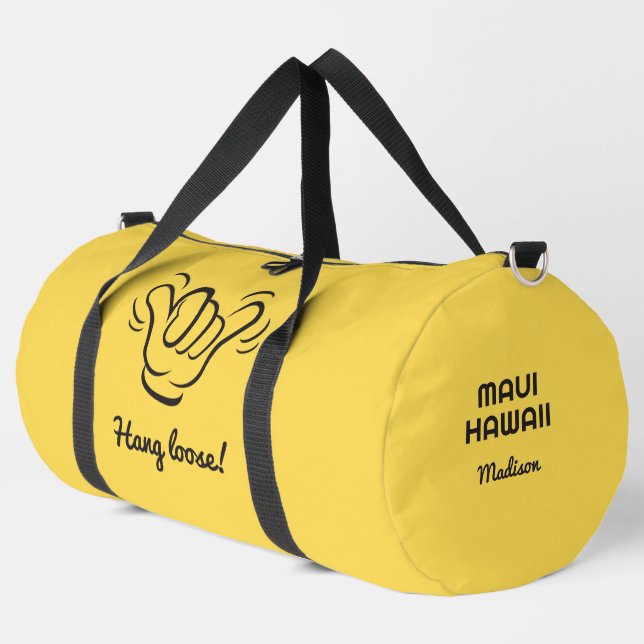 Custom Name, Location & Color Shaka Duffle Bag (Left Corner)