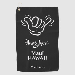 Custom Name, Location & Color Shaka Golf Towel