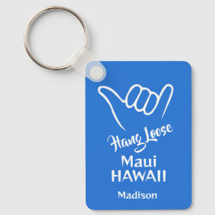 Custom Name, Location & Color Shaka Keychain