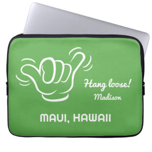 Custom Name, Location & Color Shaka Laptop Sleeve
