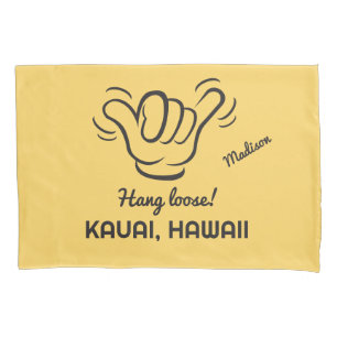 Custom Name, Location & Color Shaka Pillow Case
