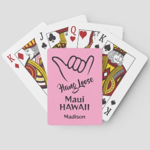 Custom Name, Location & Color Shaka Poker Cards