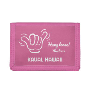 Custom Name, Location & Color Shaka Tri-fold Wallet