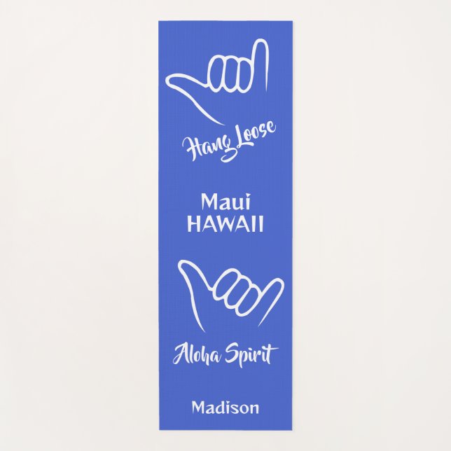 Custom Name, Location & Color Shaka Yoga Mat (Front)