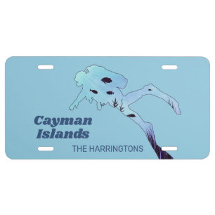 Custom Name & Location Scuba Diving License Plate