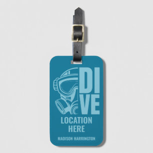 Custom Name & Location Scuba Diving Luggage Tag