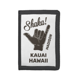Custom Name & Location Shaka Trifold Wallet
