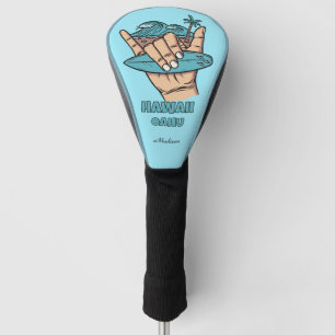 Custom Name & Location Surf Shaka Golf Head Cover