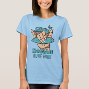 Custom Name & Location Surf Shaka T-Shirt