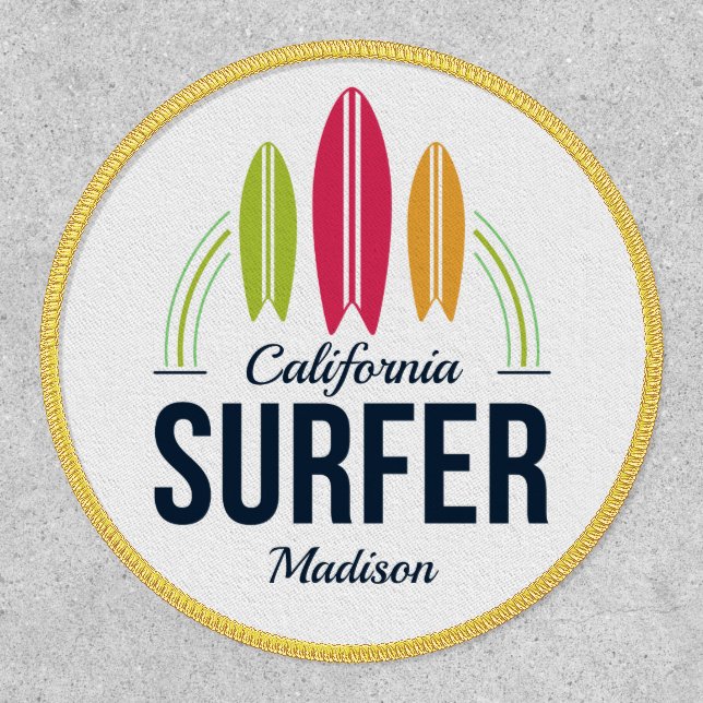 Custom name & location Surfer Patch (Front)