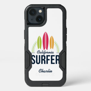 Custom Name & Location Surfer phone cases