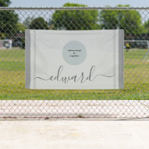 Custom Name & Logo Simple Gray