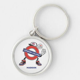 Custom Name London Calling Keychain