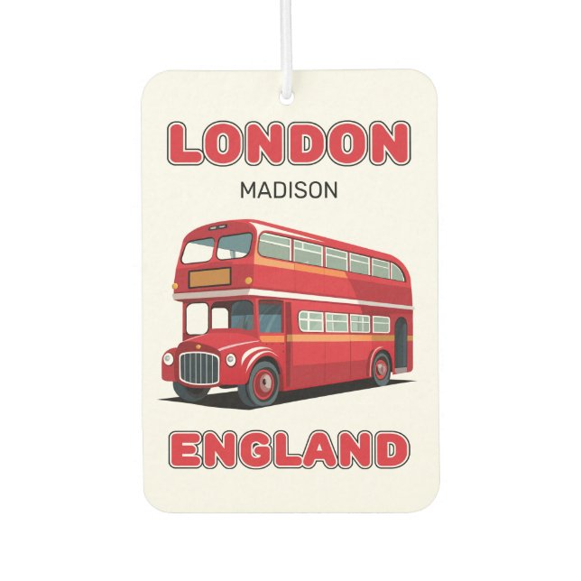 Custom Name London England Air Freshener (Front)