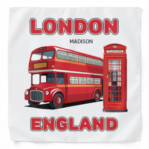 Custom Name London England Bandana