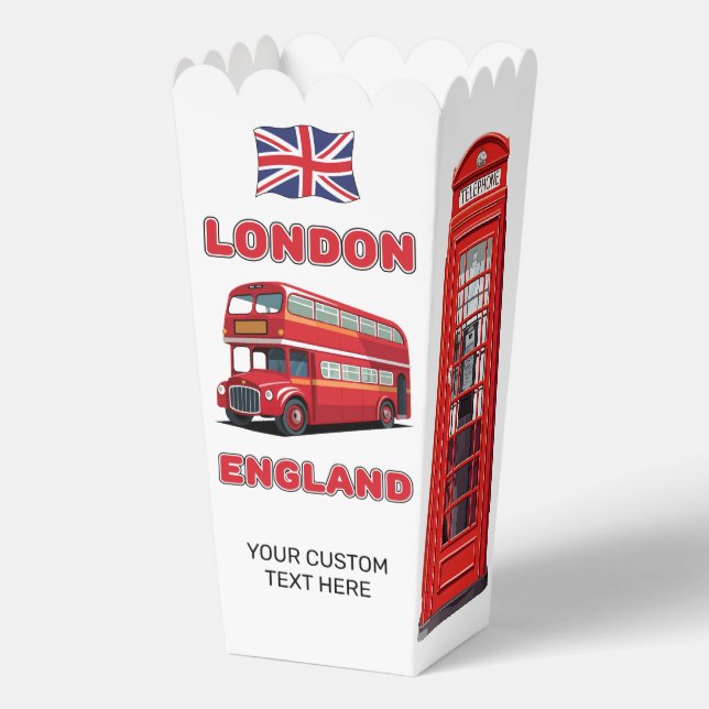 Custom Name London England Favor Boxes (Front)