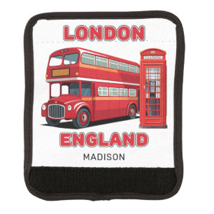 Custom Name London England Luggage Handle Wrap