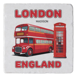 Custom Name London England Trivet