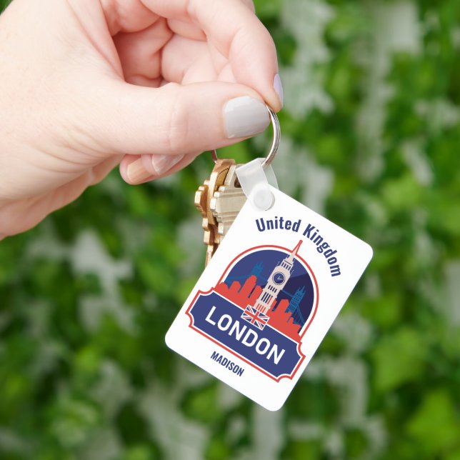 Custom Name London Keychain (Hand)