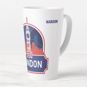 Custom Name London Latte Mug