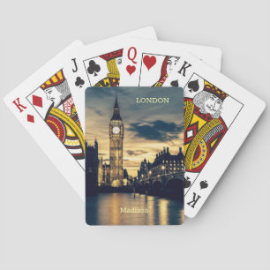 Custom Name London Poker Cards
