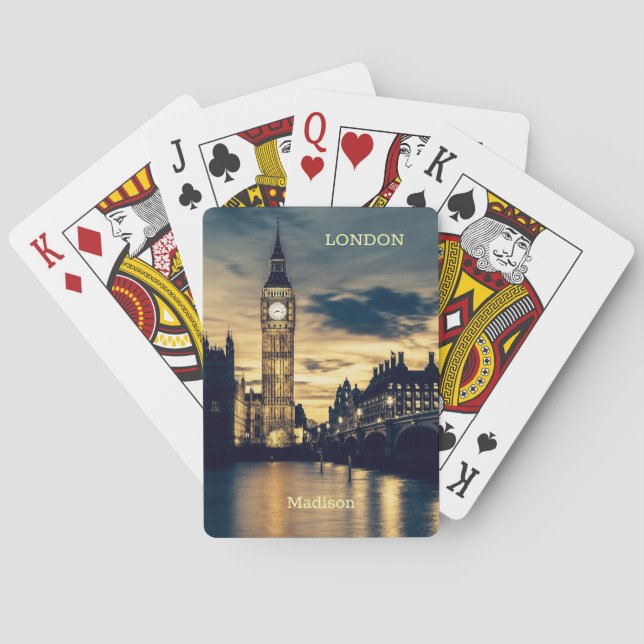 Custom Name London Poker Cards (Back)