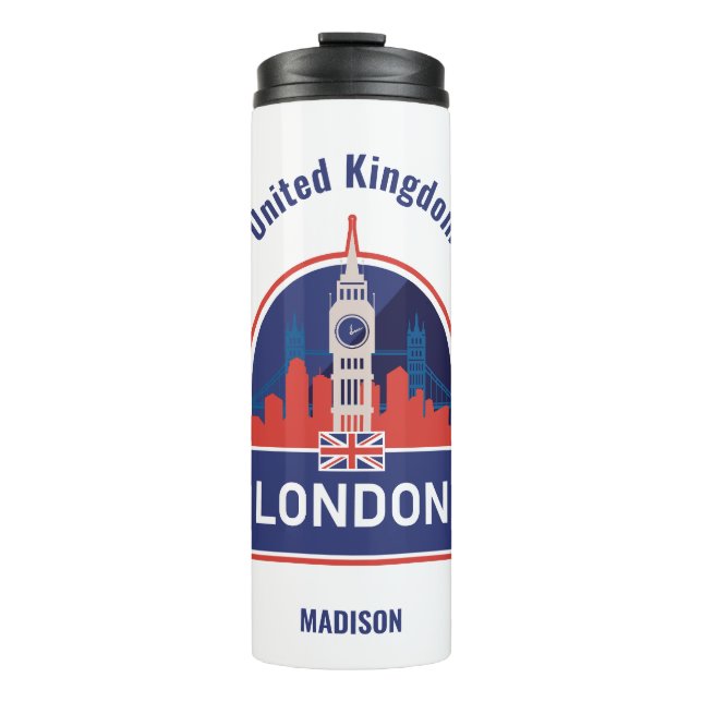 Custom Name London Thermal Tumbler (Front)