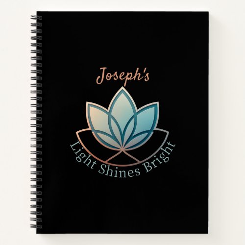 Custom Name Lotus _ NAME Shines Bright Notebook