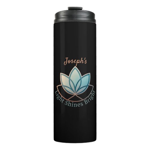 Custom Name Lotus _ NAME Shines Bright Thermal Tumbler