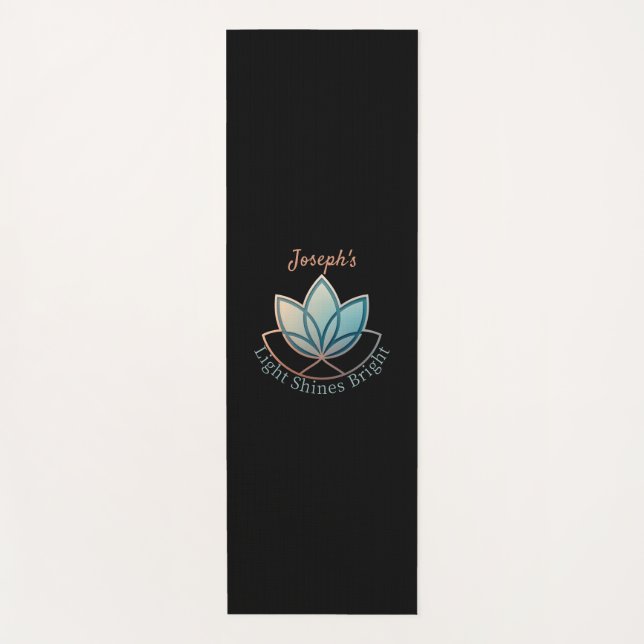 Custom Name Lotus Yoga Mat- [NAME] Shines Bright  Mat (Front)