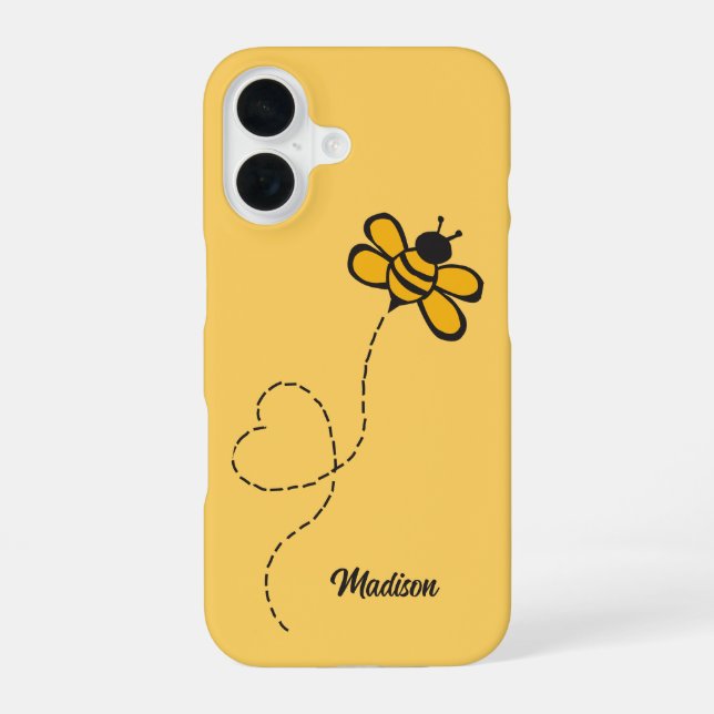 Custom Name Love Bee Iphone Case (Back)