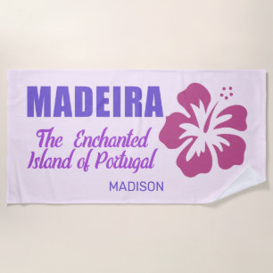 Custom Name Madeira Beach Towel