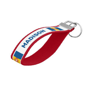 Custom Name Madeira Portugal Wrist Keychain