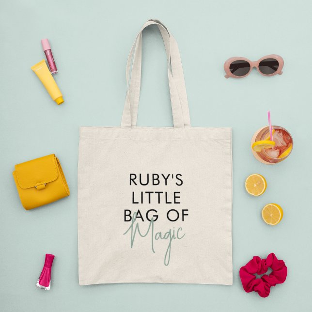 Custom Name Magic Minimalist Modern Tote Bag (Creator Uploaded)