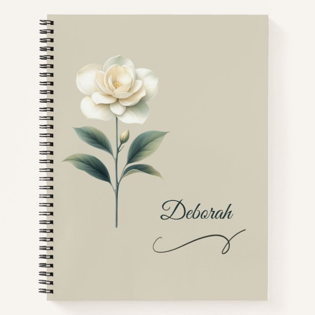 Custom Name Magnolia Notebook (Front)