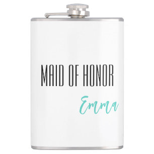 Custom Name Maid Of Honor Flask