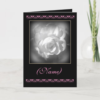 CUSTOM NAME Maid of Honor Invitation White Rose