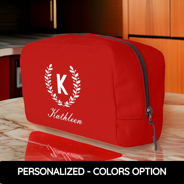 Custom Name Makeup Bag, Birthday Gift for Her Dopp Kit (monogram travel bag, initial name makeup bag, bridesmaid gift, bridesmaid proposal gift, bride gift)