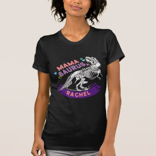 Custom Name Mamasaurus Mom Trex Dino Funny  T-Shirt