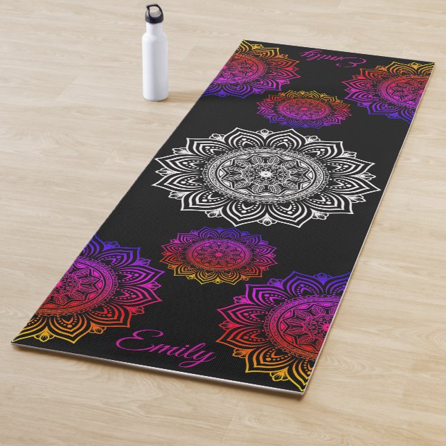 Custom Name Mandala Exercise Yoga Mat (In Situ)