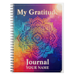 Custom Name Mandala Gratitude Journal