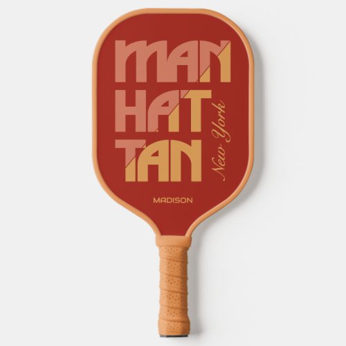 Custom Name Manhattan New York Pickleball Paddle