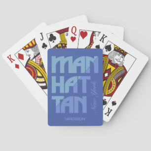 Custom Name Manhattan New York Poker Cards
