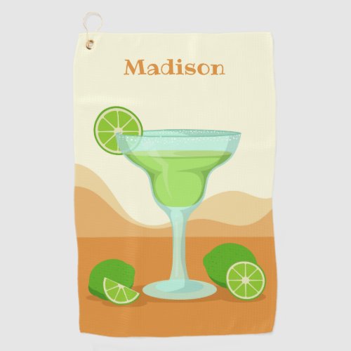 Custom name Margarita golf towel